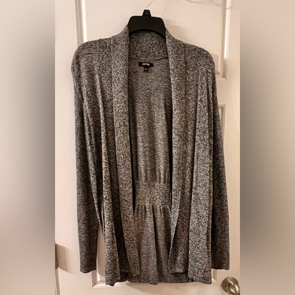 Apt 9 Large Gray Long Lightweight Cardigan/Sweater